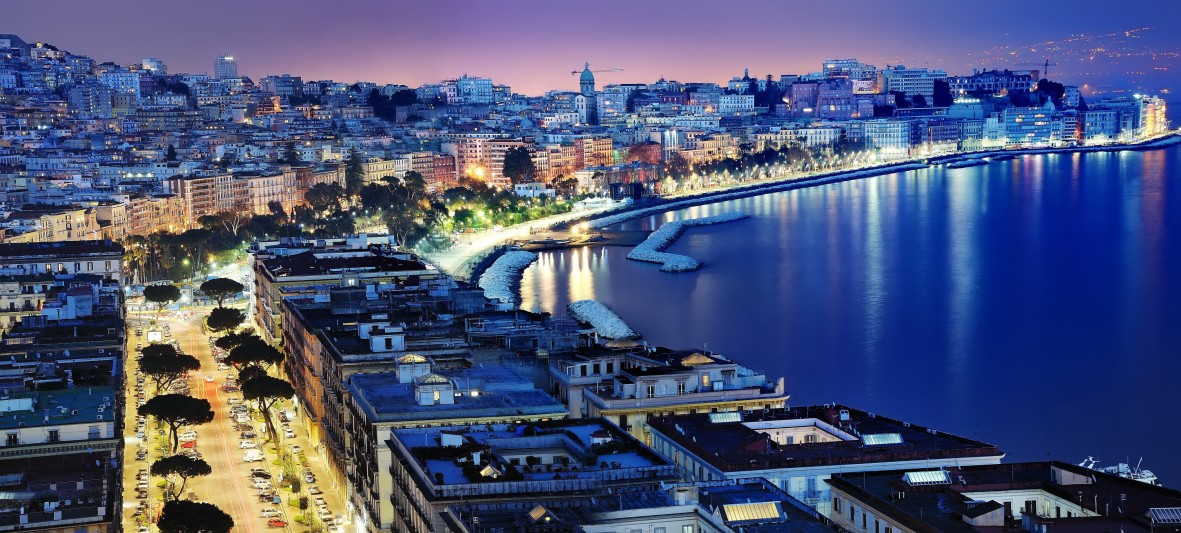 italia campania napoli golfo di sera