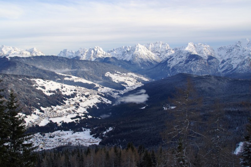 Vista aerea della Val Comelico